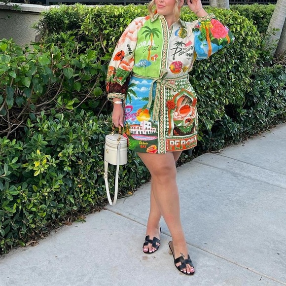 ALEMAIS Paradiso Printed Linen Mini Dress - Picture 13 of 14